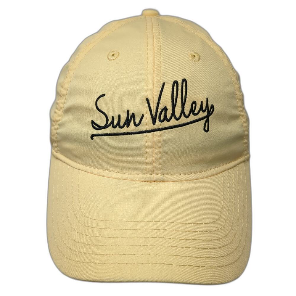 Sun Valley Strapback Hat Yellow One Size Embroidered Legacy Athletic
